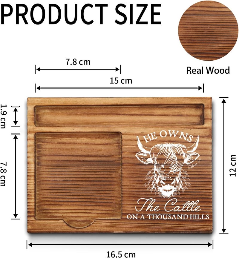 akeke Highland Cows Sticky Notes Holder, Highland Cows Gifts for Women, Cattle Office Decor Gifts for Coworkers, Women, Colleagues, Boss, He Owns The Cattle Self-Stick Note Pad Holders GAA68 - Image 2